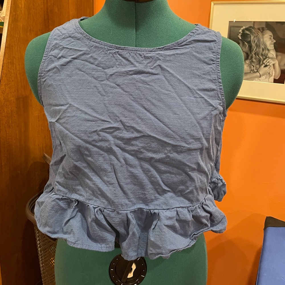 Blue cropped top - SHEIN - S